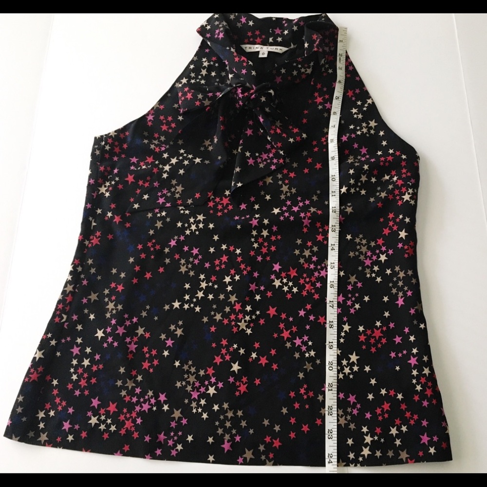 Trina Turk jazzy star print top, size 0 - Picture 6 of 8